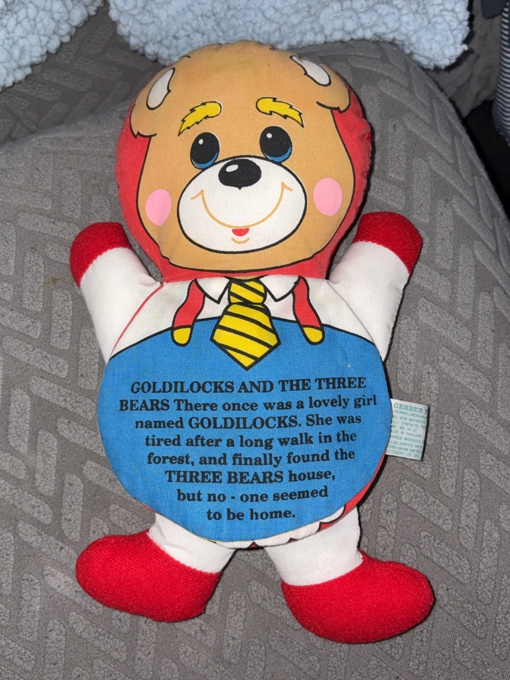 Gerber Plush Goldilocks Story Bear - Red, Blue, Yellow, Pink